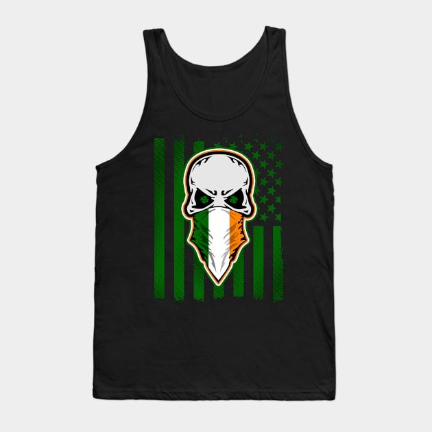 Irish American Skull Tank Top by RadStar